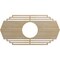 Ekena Millwork Chrysler Wood Fretwork Pierced Ceiling Medallion, Hickory, 36"W x 18"H x 9 1/2"ID x 3/8"T CMWP36X18X0375CSHI - alternate 1